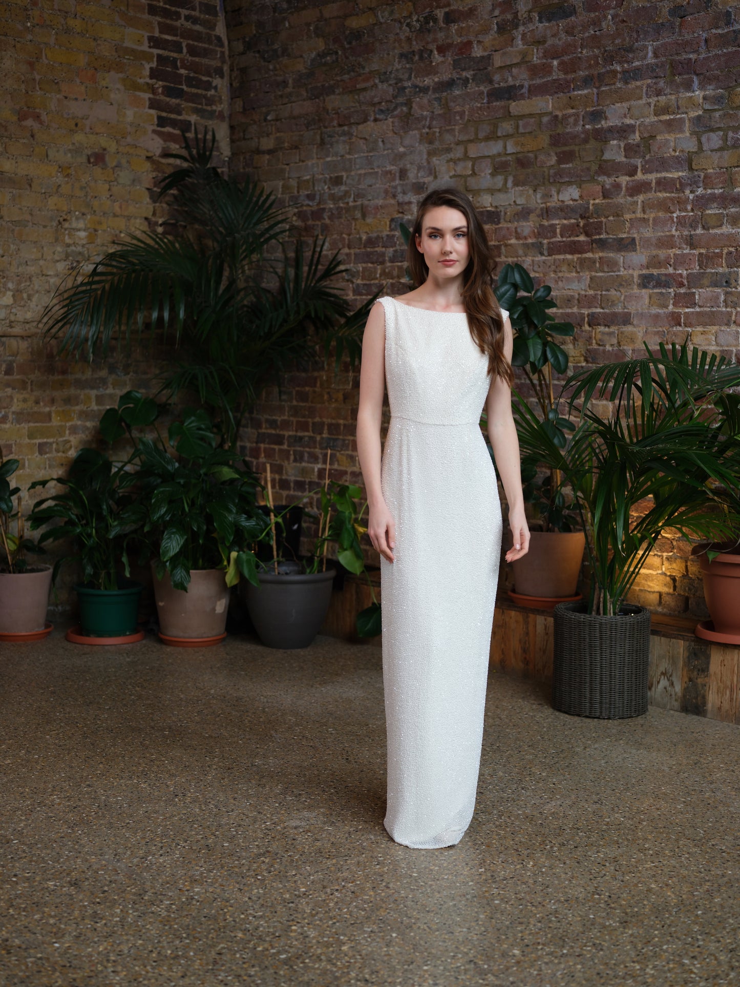 Luna Glass Beaded Wedding Dress - UK12 Sample Sale