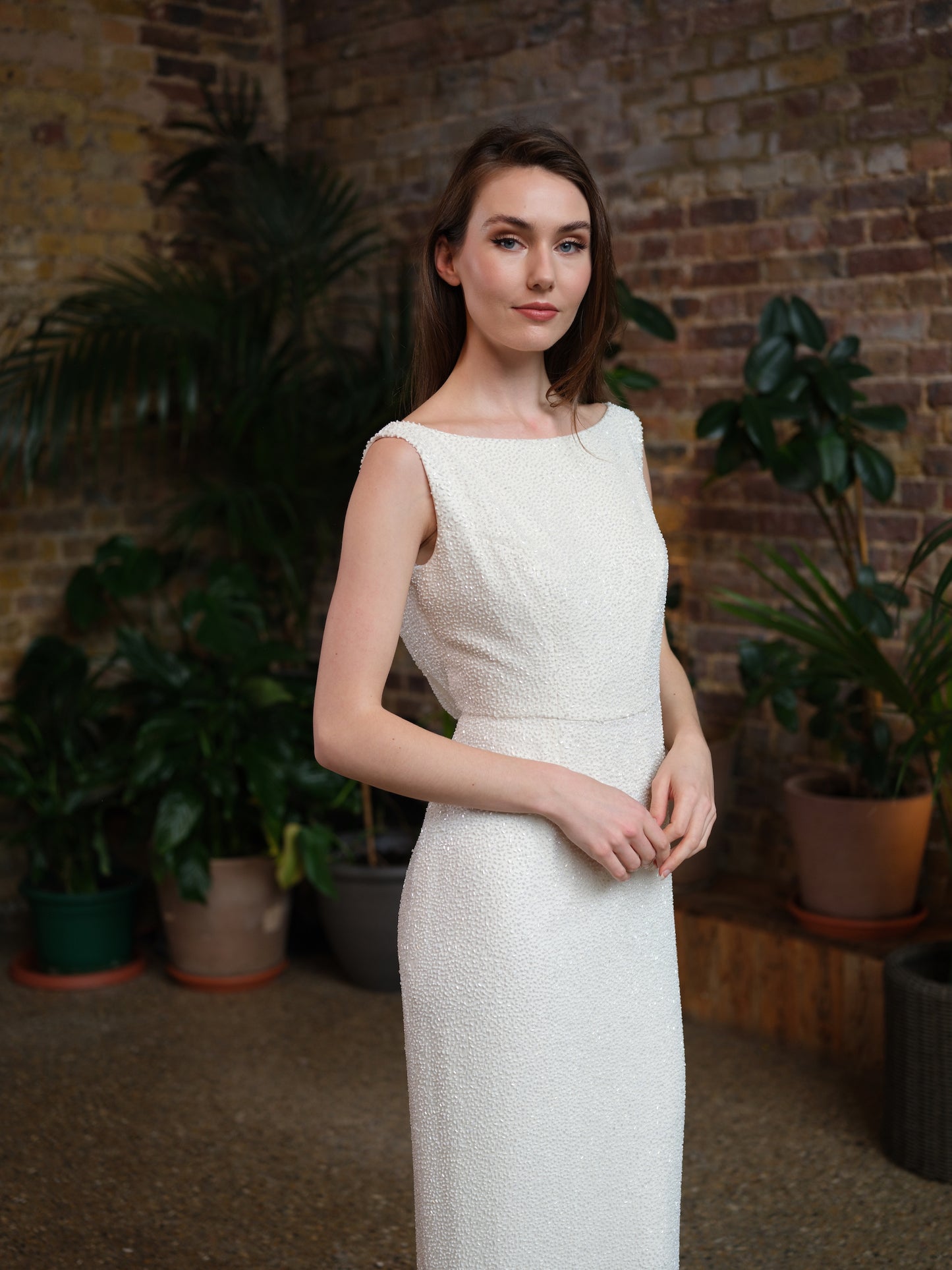 Luna Glass Beaded Wedding Dress - UK12 Sample Sale
