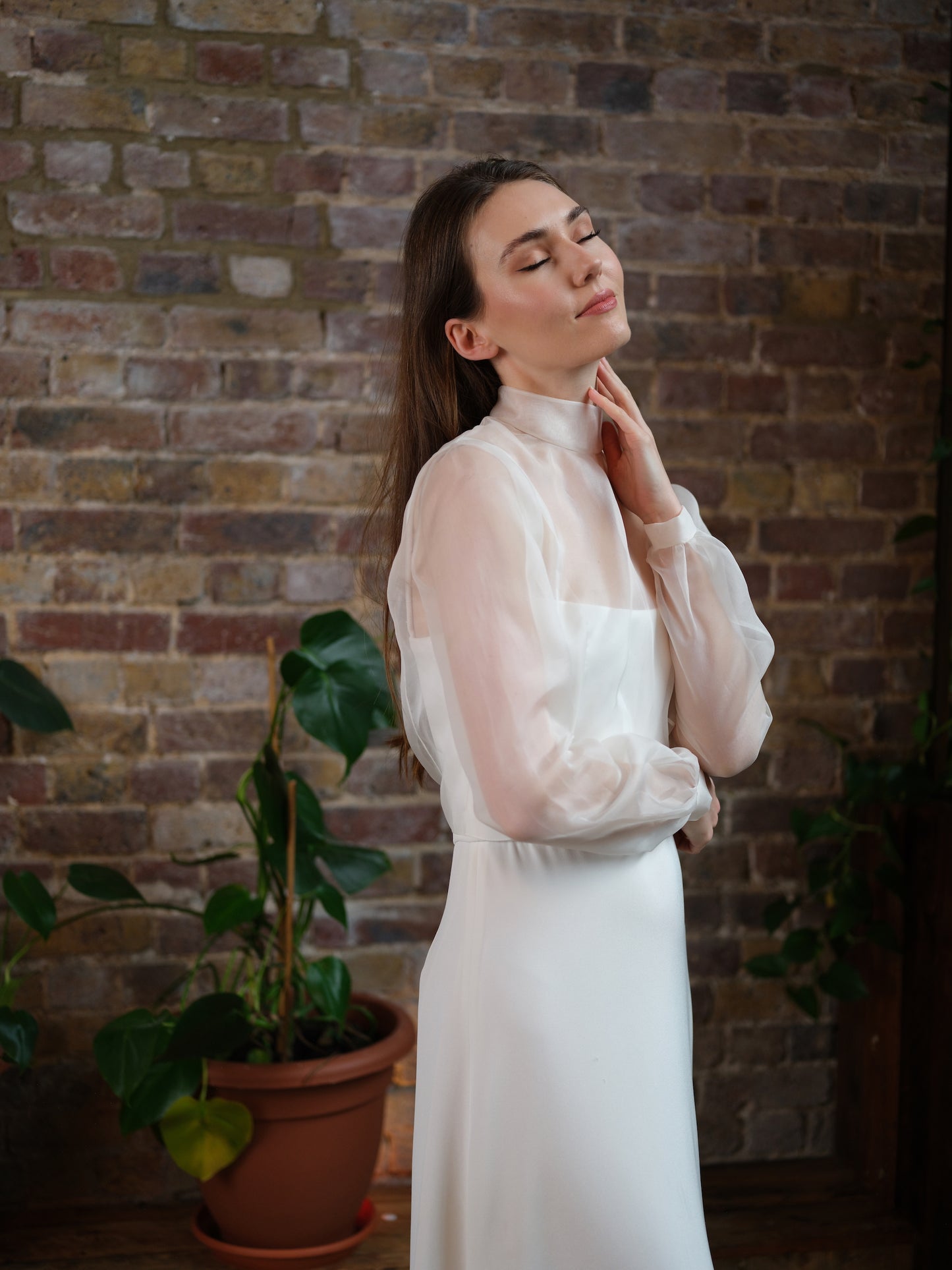 Skye Organza Long Sleeve Bridal Top