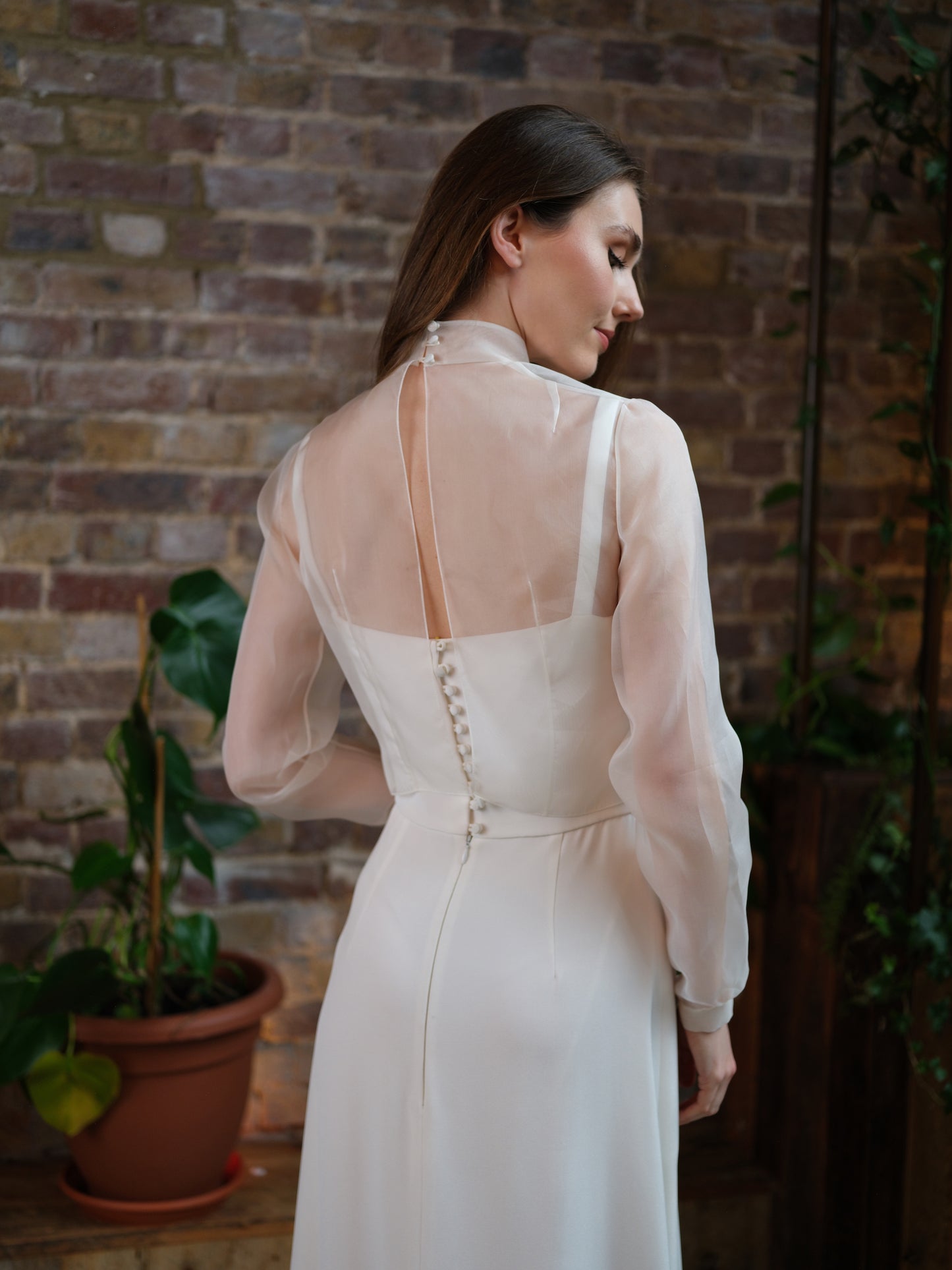 Skye Organza Long Sleeve Bridal Top