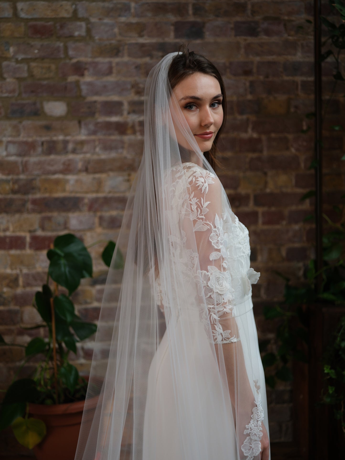 Meaghan Long Floral Veil