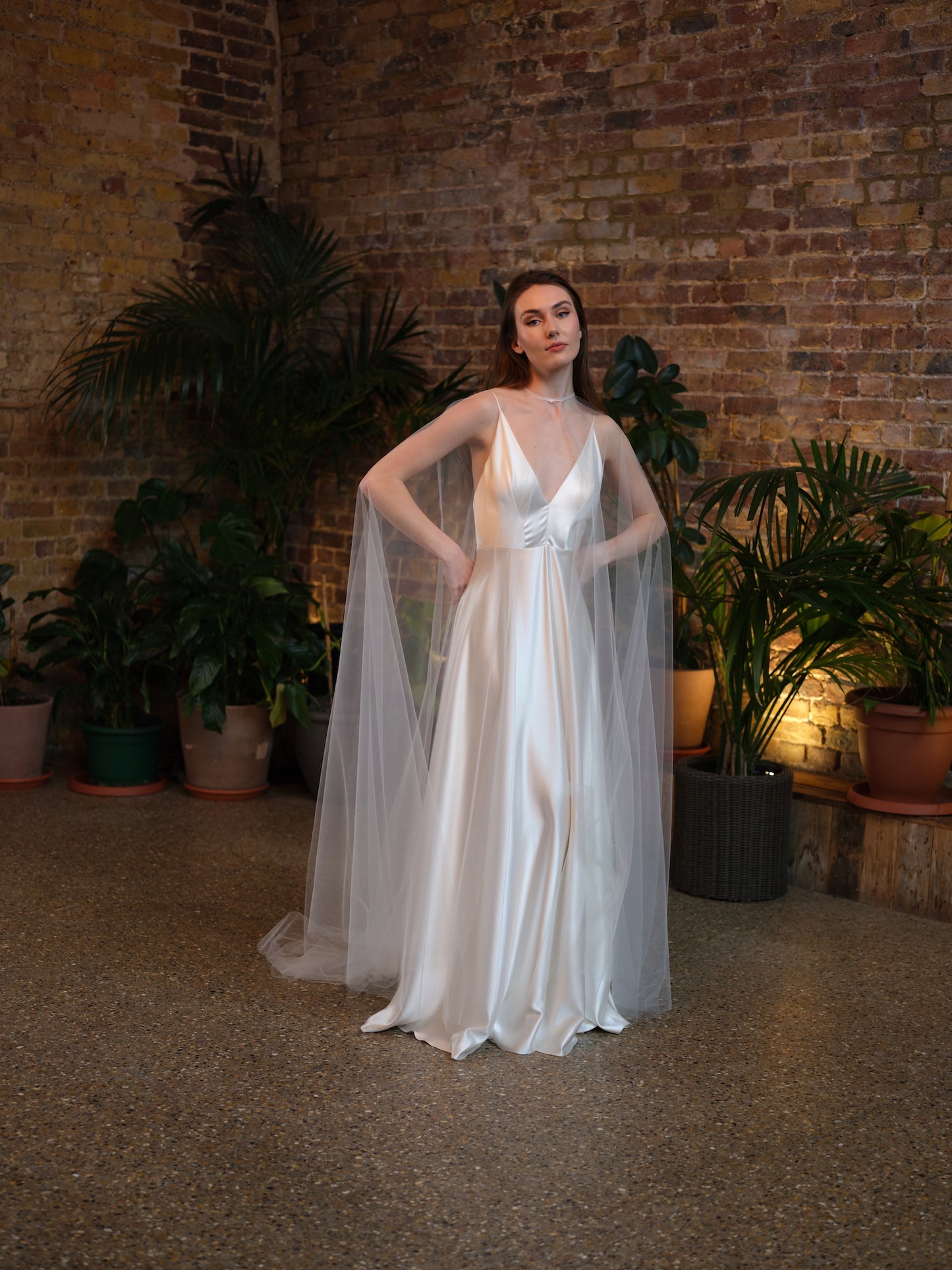 Bia Long Tulle Bridal Cape