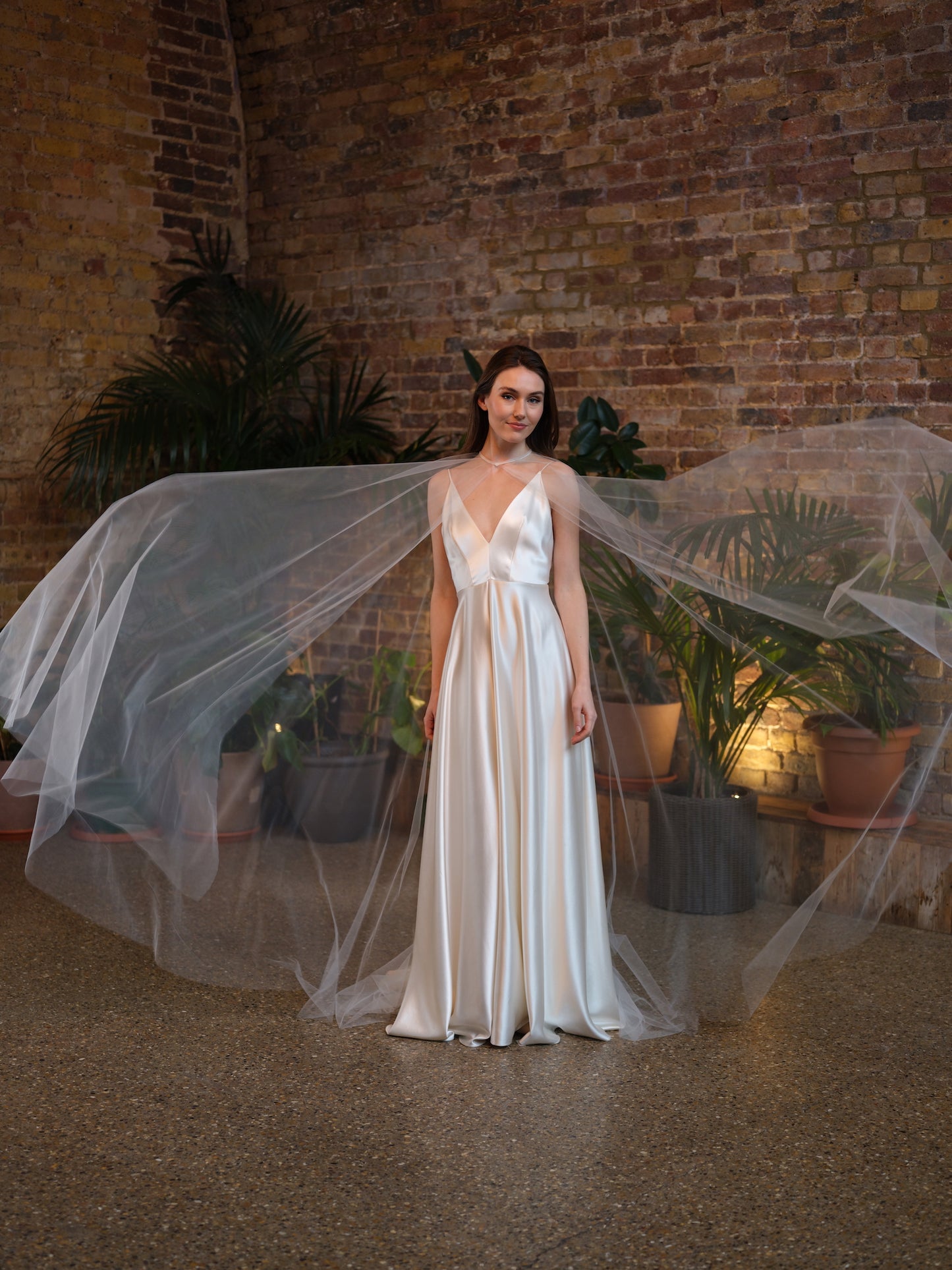 Bia Long Tulle Bridal Cape