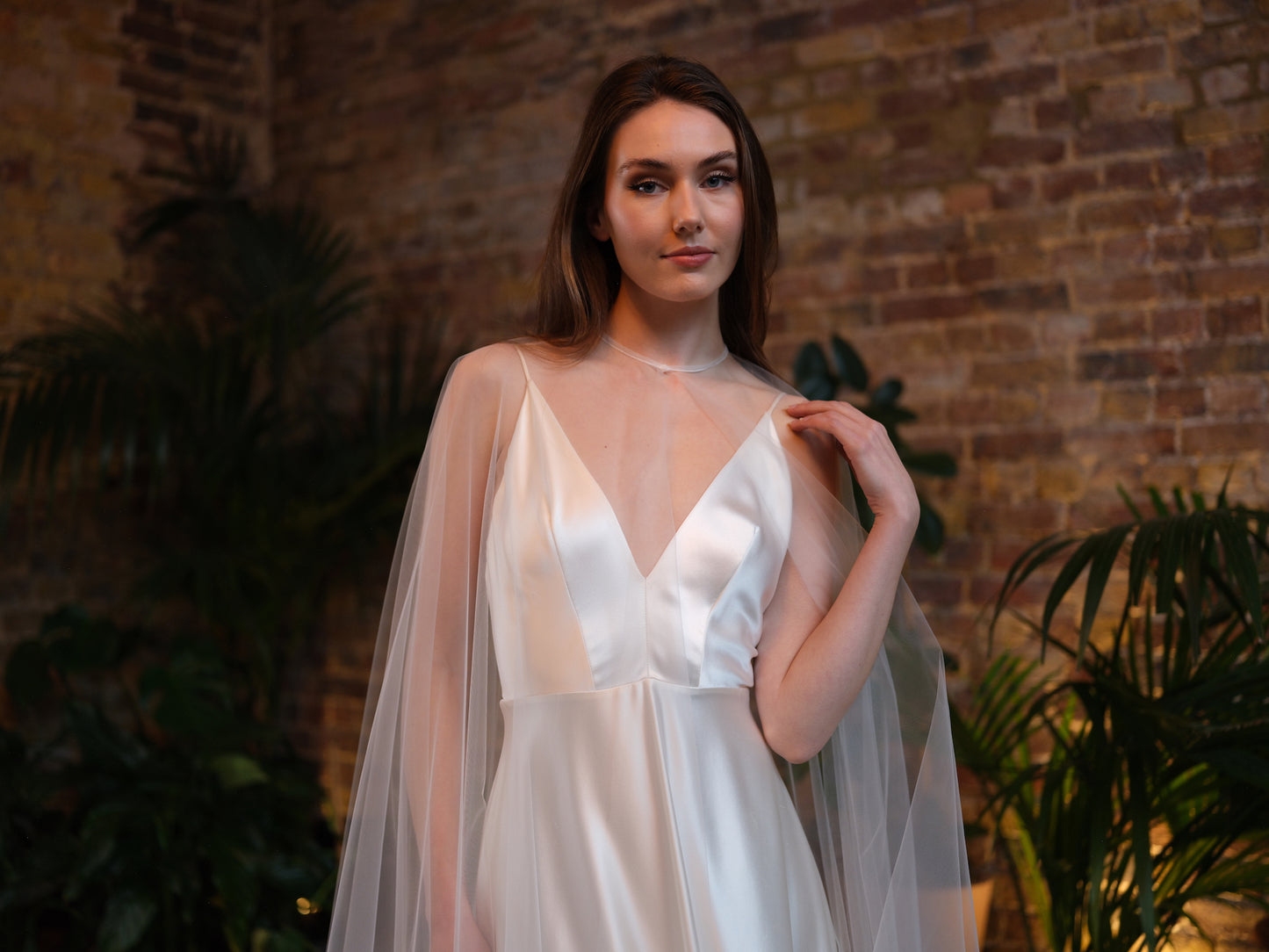 Bia Long Tulle Bridal Cape