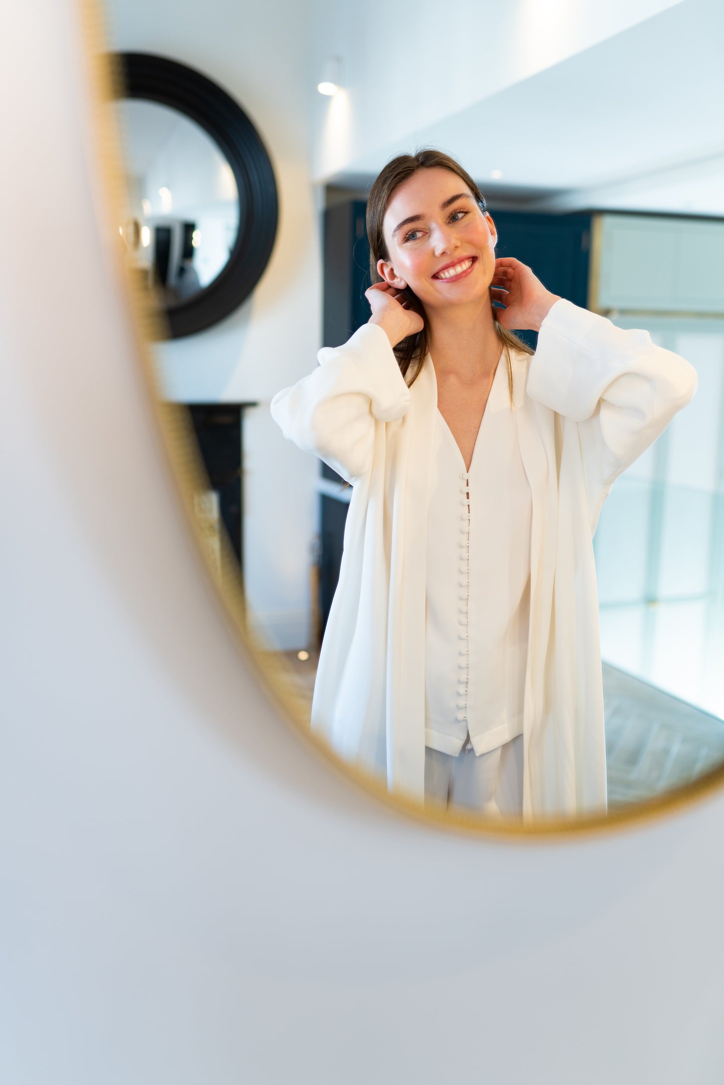 Silk Bridal Robe - Ivory